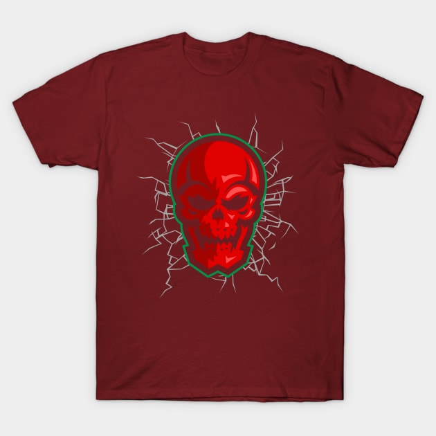 Red Skull T-Shirt by kylewright